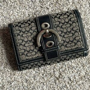 Coach - Black/Gray “C” Wallet